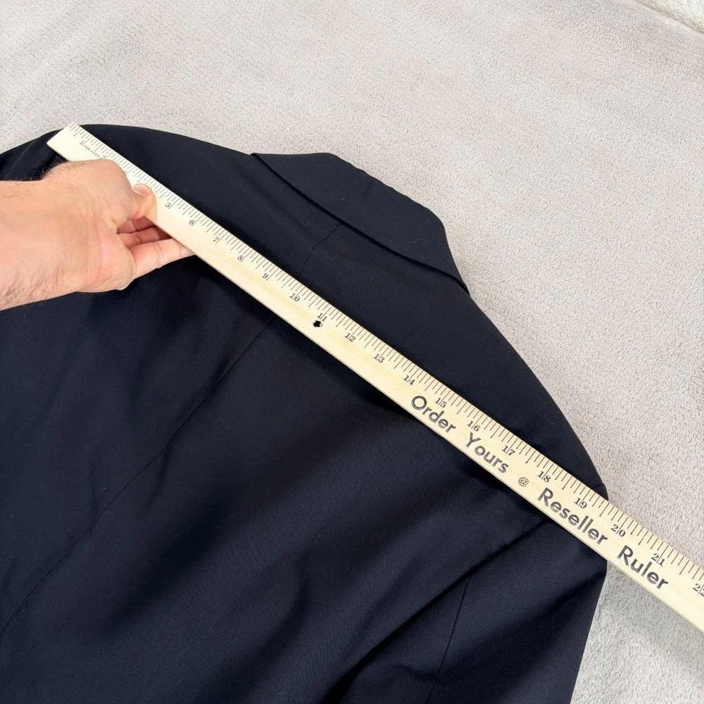 Brooks Brothers 346 Stretch Blazer Sport Coat Jacket Black Wool Men 42S Desinger